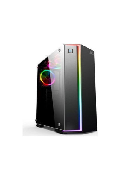 Power Boost Powerboost Vk-g3906s Psu Yok Siyah Rainbow Rgb Fan Strip Mid Tower Gaming Kasa