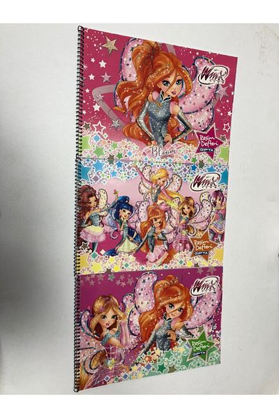 Gıpta 3 لوحة صور حلزونية مرخصة من Winx مقاس 25*35 15 ورقة
