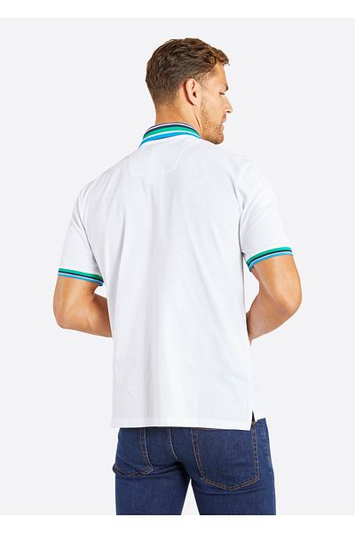 Nautica White Men's Polo Neck T-Shirt N1K01357