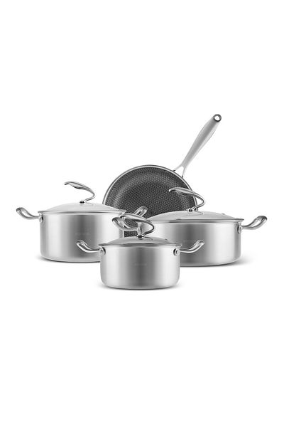 Karaca 5Ply PowerSteel 316+ 7-teiliges Kochgeschirrset - Hochwertiges Edelstahlset für erstklassiges