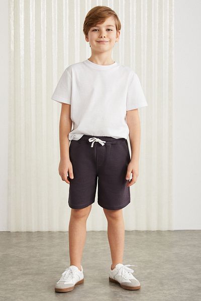 GRIMELANGE CLIFFORDGRM Baumwoll-Shorts mit elastischem Bund, 2-teilig, Damson-Weiß, CLIFFORDGRM24009