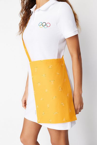 The Olympic Collection Gelbes Strandtuch-Taschen-Set aus 100 % Baumwolle TBEAW24PH00000
