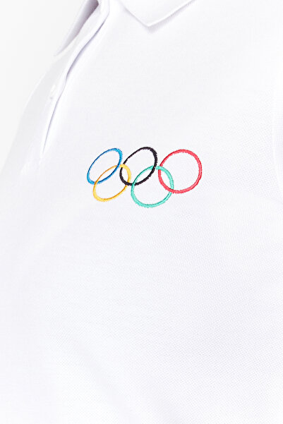 The Olympic Collection Gestricktes weißes bedrucktes Kleid - TWOAW24EL00904