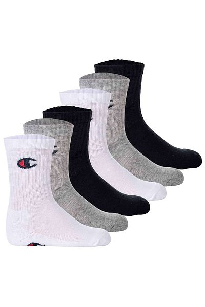 Champion Kinder Socken, 6er Pack - Crew Socken, einfarbig