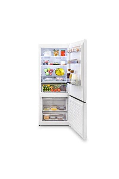 Vestel NFK48001 No-Frost Buzdolabı Kombi Tipi Alttan Donduruculu Beyaz