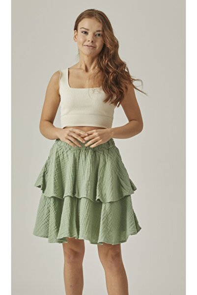 MUTİR МУСЛІНОВА СПІДНИЦЯ З ВОЛАНАМИ ТА ГУМОВИМИ РЕБРАМИ