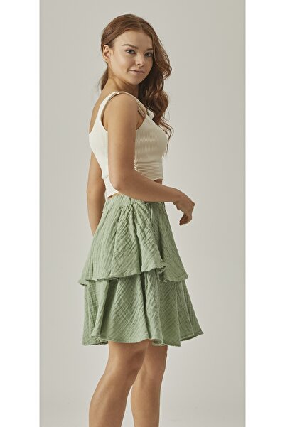 MUTİR МУСЛІНОВА СПІДНИЦЯ З ВОЛАНАМИ ТА ГУМОВИМИ РЕБРАМИ