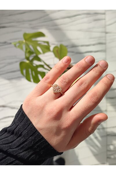 Evorya خاتم باغيت نسائي من الفولاذ المقاوم للصدأ بحجر الزركون - تصميم على شكل...