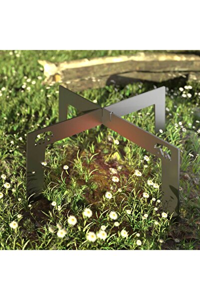 Kamp Ayısı ® Bushcraft OX+™: Small Katlanır Ateş Üzeri Metal Kamp Izgarası - ...