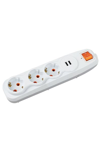 Nilson Triple Group Socket with 1.5 Mt USB and 2-Pack Current Protection