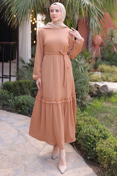 benguen 12004 Rochie Corduroy Mink
