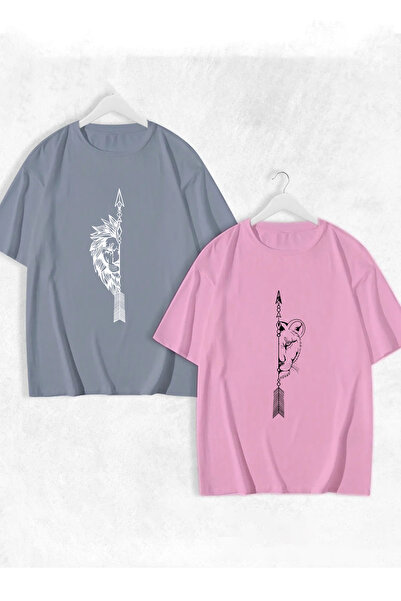 FULL TOLERANCE Μπλουζάκι με τυπωμένο κανονικό σχήμα Lion Couples Lover Couple