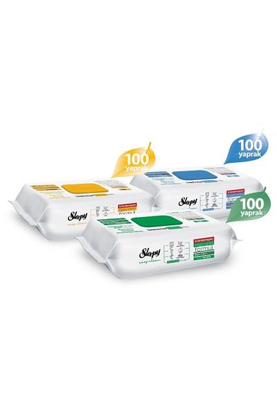 Sleepy Easy Clean White Soap Added+Bleach Added+Arab Soap Added 3X100 (300 Sheets)