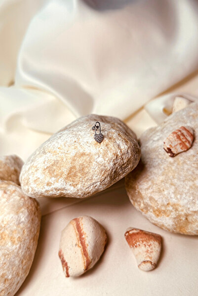 MOONİ ACCESSORİES Çelik Çengelli Iğne Taşlı Silver Gümüş Renk 316l Stainless Steel Piercing Tragus Helix