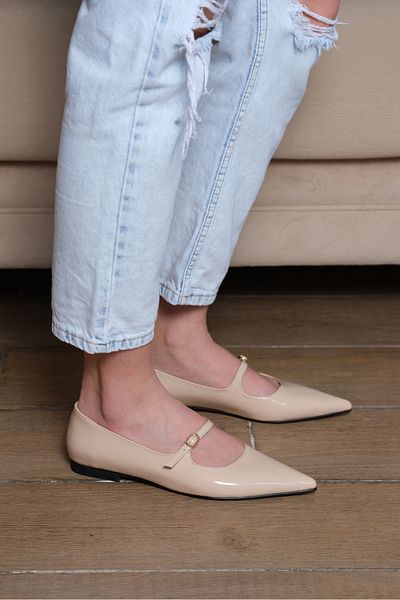 Sibel Durmaz Bisu Ten Patent Leather Ballerinas