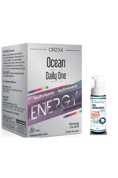Ocean Orzax Ocean Daily One Energy 30 Tablets - Food Supplement and Whitening Foam Gift