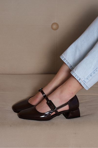 Sibel Durmaz Viva Brown Buckle Detailed Heeled Shoes