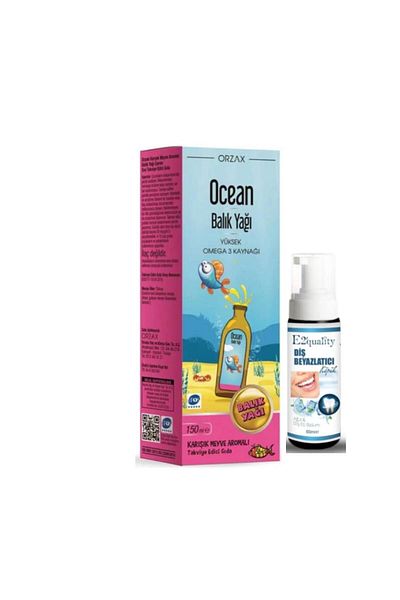 Ocean OrzaxOceanOmega3 Syrup - 150ml Mixed Fruit Flavor, Whitening Foam Gift