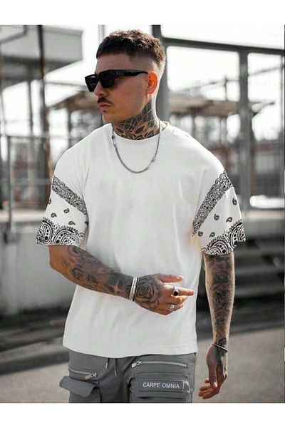 NewCabin Μπλουζάκι New Season Unisex Oversize με μοτίβο μανίκια