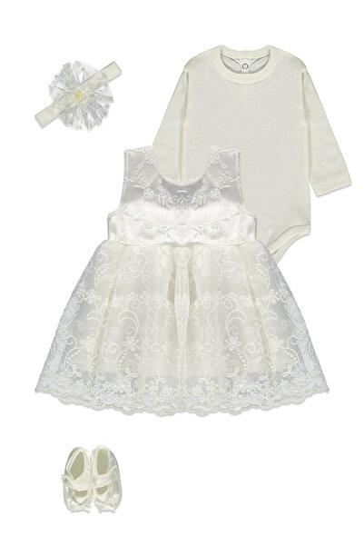 Nai baby Kız Bebek Mevlüt Seti 4 Parça Hediyelik Pamuklu Büyük Fiyonklu