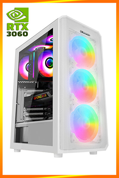 Zeiron Necrone X10 Ryzen 5 5600 16GB 512GB Nvme M.2 SSD RTX3060 12GB Oyuncu Masaüstü Bilgisayar