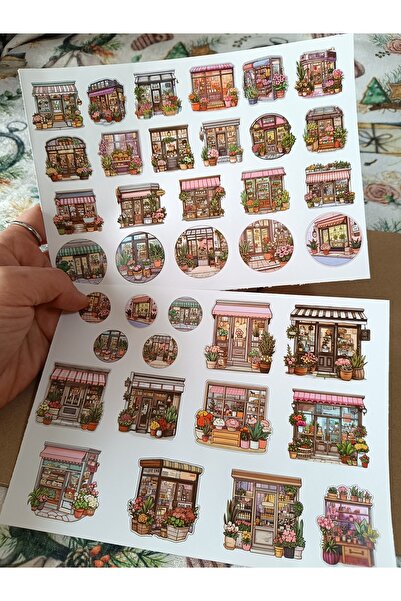 Pink Swan Craft Set de autocolante cu imagini pentru magazinul de flori în st...