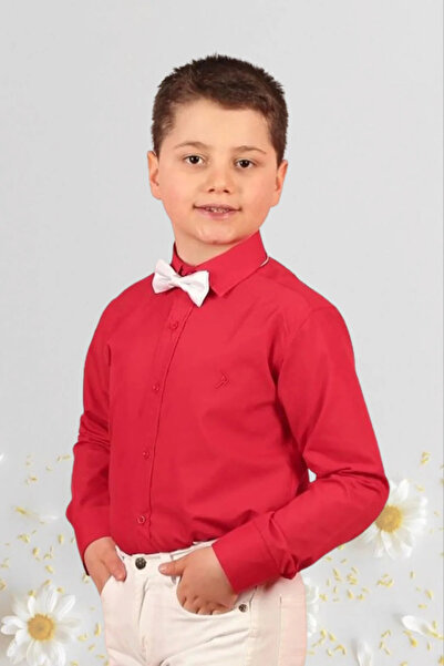 NOBLE STORE 23 aprilie Cămașă din in galben pentru băiat - mânecă lungă, cere...