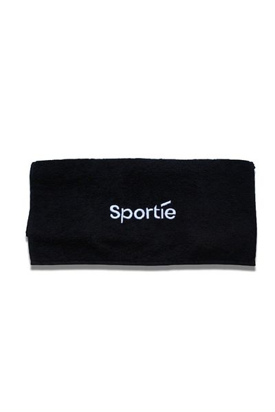 Sportie Αθλητική πετσέτα 100% βαμβακερή μαύρη