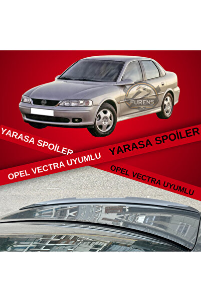 Furens Opel Vectra Uyumlu Bagaj Üstü Slim Yarasa Spoiler Piano Black Parlak S...