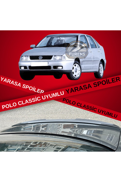 Furens Volkswagen Polo Classic Uyumlu Bagaj Üstü Slim Yarasa Spoiler Piano Bl...