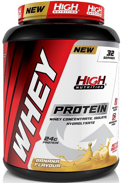 High Nutrition 960 Gr Banana Flavored Whey Protein - 24 Grams Protein Powder