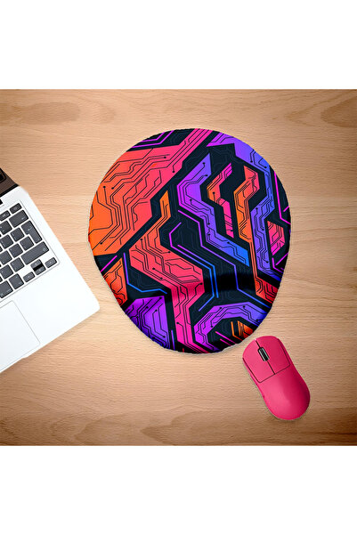 UcuruStore Τεχνολογικά Γραμμικά Σχέδια Mouse Pad με Στήριγμα Καρπού