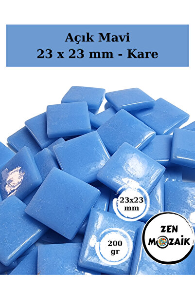 Zen Mozaik Sanatsal Mozaik Çalışmalarınız için 23 x23 mm - Kare Cam Mozaik Taşı