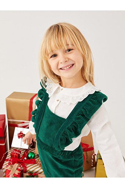 LC Waikiki Baby Bebe Yaka Uzun Kollu Kız Bebek Gömlek