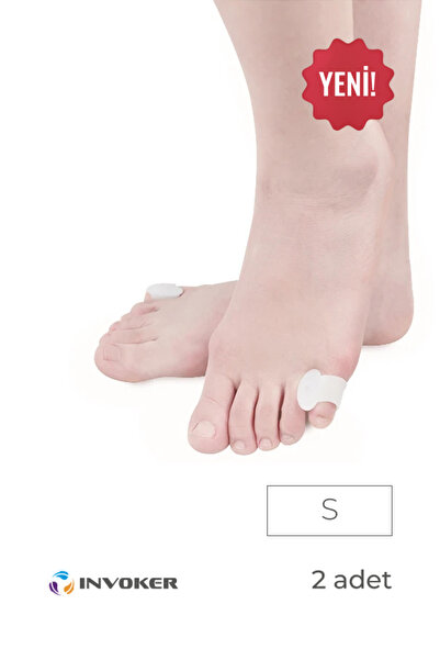 INVOKER Silikon Makaralı Ayak Serçe Parmak Koruyucu Kemik Düzeltici Halluks V...