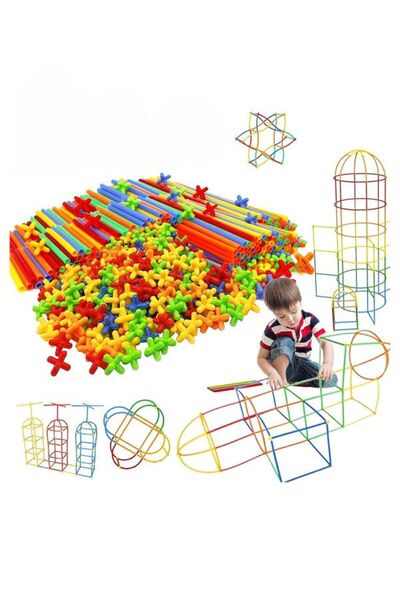 Factorial Bambu Çubuk Oyuncakları 600 Parça Puzzle 4 5 Yaş Eğitici Oyuncaklar