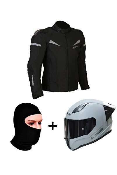 LS2 ProheI COLOMBIA MONT SİYAH-ANTRASIT+RAPID 2 RACE NARDO GRİ KASK+VEXO BALAKLAVA