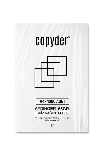 Copyder ورق رسم أبيض مقاس A4، ورق نسخ شفاف، 1000 قطعة