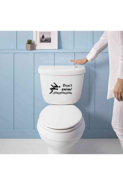 Genel Markalar Bu Tuvalette Wifi Etkindir Yazılı Dekoratif Wc Klozet Sticker, Çıkartma, Etiket