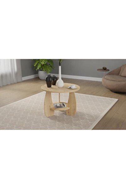 MK Design yuvarlak orta sehpa 45*60 ahşap