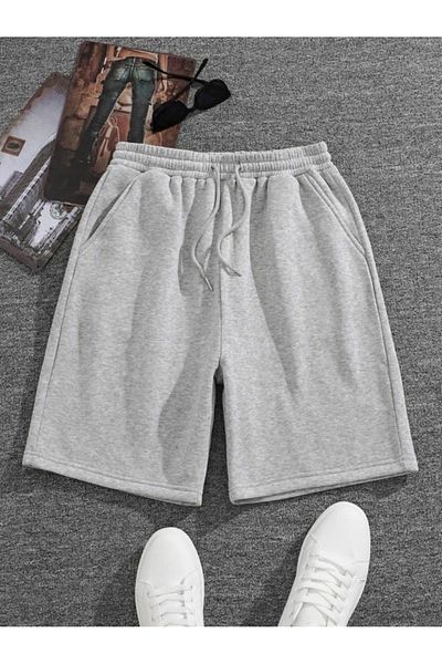 THE WHITE Γκρι σορτς Unisex