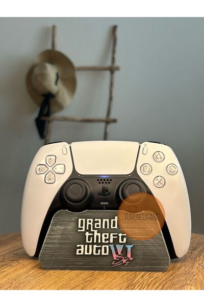 TURUNCUHANE GTA Grand Theft 6 Oyunu Kol Standı Ps5 Dualsense Ps4 Dualshock Jo...