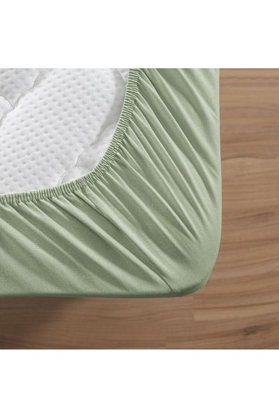 Altın Yaprak DOUBLE PERSON RUBBERED 100% COTTON COMBED BED Sheet + 2 Pillowcases (50x70 cm)