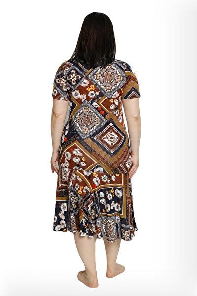 Lagertha by İntensive Rochie de damă, cu buzunare, cu mânecă scurtă, 100% viscoză, mărime mare