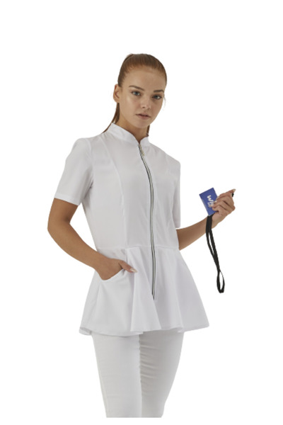 Wio Uniform AZELIA - Kadın Likralı Beyaz Üniforma Üst