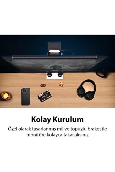 Baseus I-wok2 Series Usb Asimetrik Çalışma Masası Göz Koruma Led Lamba Ve Monitör Aydınlatma Işığı