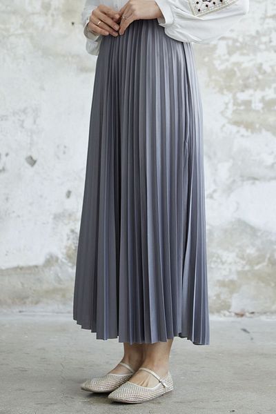 InStyle Tight Pleated Skirt - Anthracite