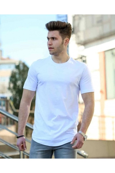buğlem collection Tricou pentru bărbați, cu gât oval, cu tiv oval, din lycra