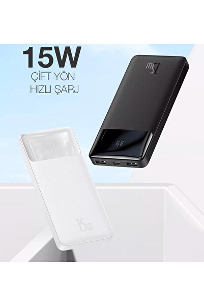 Baseus 15w 10000mah Ultra Hızlı Taşınabilir Powerbank, Dijital Led Göstergeli,ultra I?nce Ve Minimal