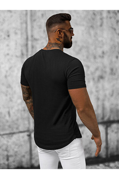 buğlem collection Crew Neck Oval Skirt Lycra Single Jersey Men's T-Shirt